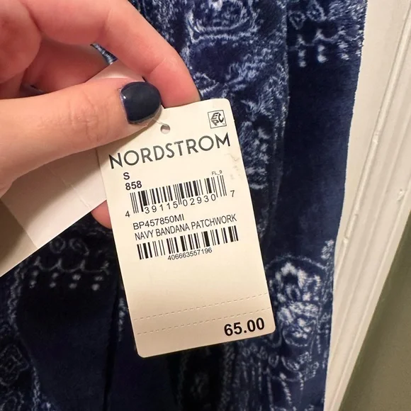 BP.‎ Fleece Navy Bandana Patchwork Jacket - Picture 6 of 7